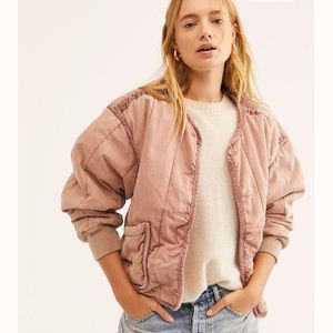 Free People Mixed Signals Liner in Coyote (Mauve)